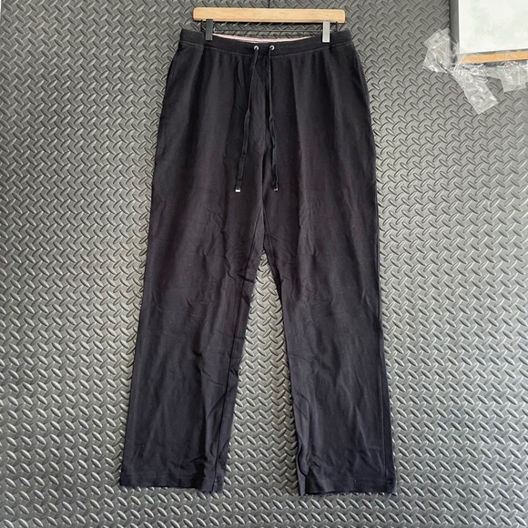 JM Collection Black Athletic Casual‎ Wear Draw String Pants Women's Size Medium - Picture 1 of 7